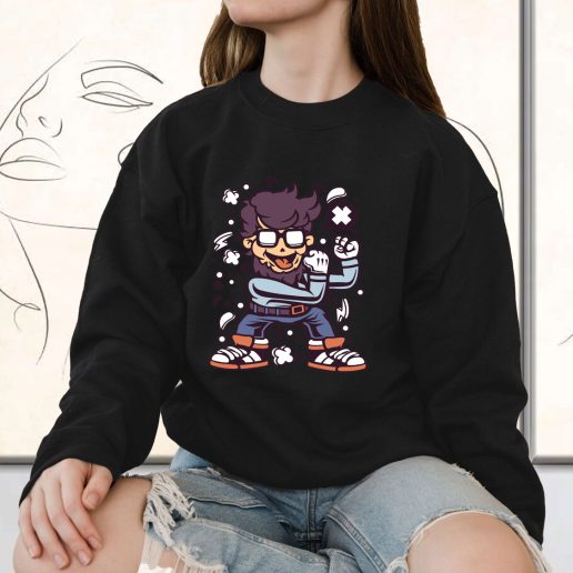 Vintage Sweatshirt Hipster Fighter Fashion Trends