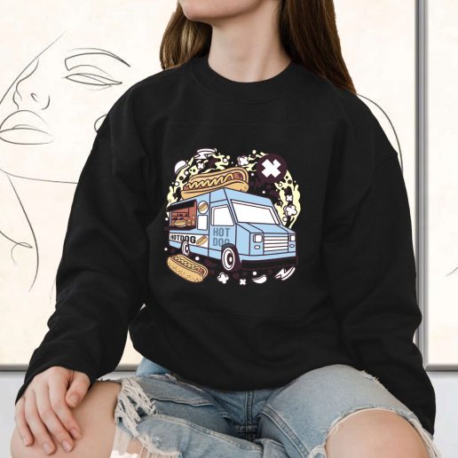 Vintage Sweatshirt Hotdog Van Fashion Trends