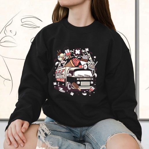 Vintage Sweatshirt Ice Cream Van Fashion Trends