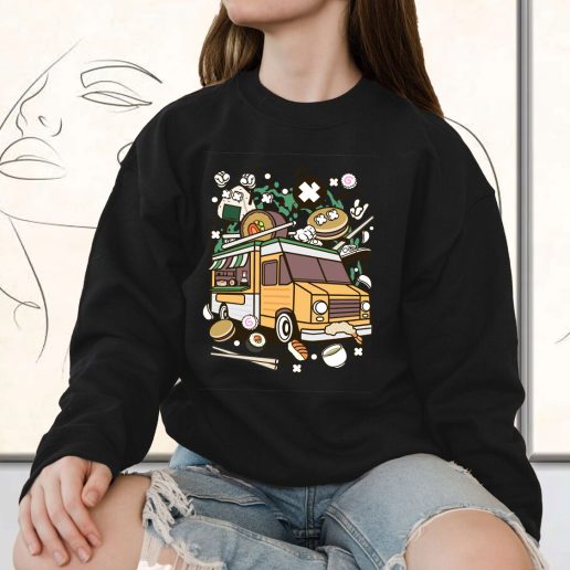 Vintage Sweatshirt Japanese Food Van Fashion Trends