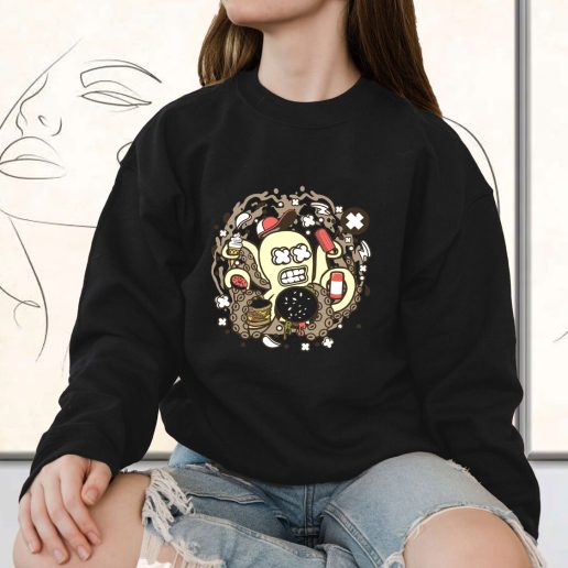 Vintage Sweatshirt Junk Food Octopus Fashion Trends