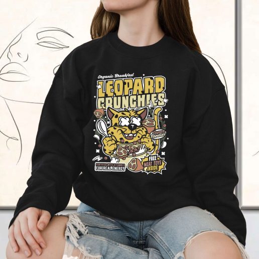 Vintage Sweatshirt Leopard Crunchies Fashion Trends