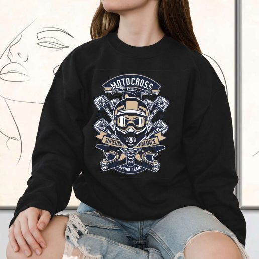 Vintage Sweatshirt Motocross Racing Team Fashion Trends