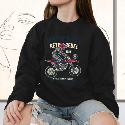 Vintage Sweatshirt Motocross Retro Rebel Fashion Trends