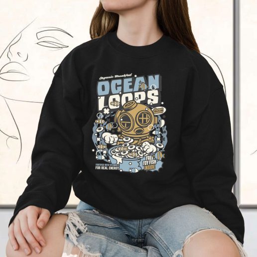 Vintage Sweatshirt Ocean Loops Fashion Trends