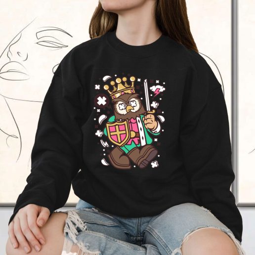 Vintage Sweatshirt Owl King Fashion Trends