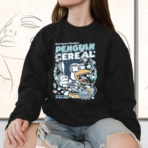 Vintage Sweatshirt Penguin Cereal Box Fashion Trends