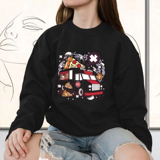 Vintage Sweatshirt Pizza Van Fashion Trends