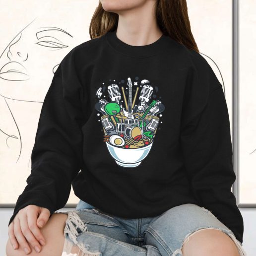 Vintage Sweatshirt Ramen Rock Fashion Trends