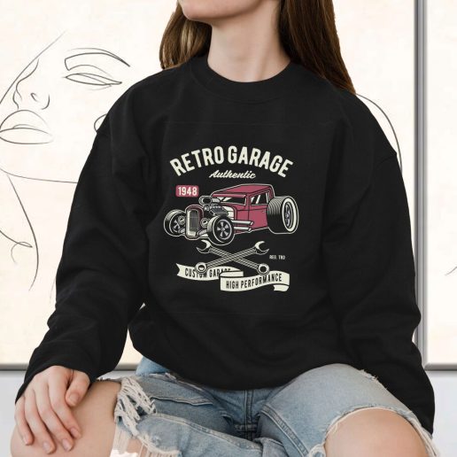 Vintage Sweatshirt Retro Garage Hotrod Fashion Trends