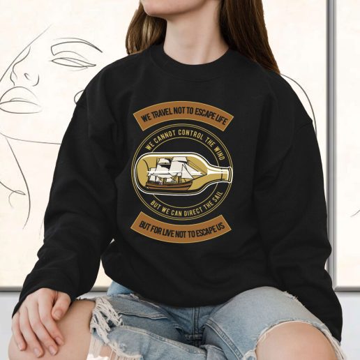 Vintage Sweatshirt Ship In The Bottle Fashion Trends