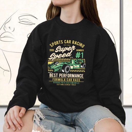 Vintage Sweatshirt Sports Car Racing Fashion Trends