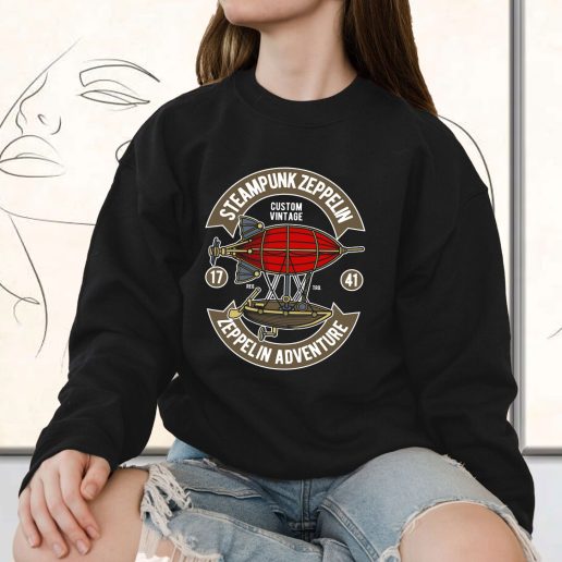 Vintage Sweatshirt Steampunk Zeppelin Fashion Trends