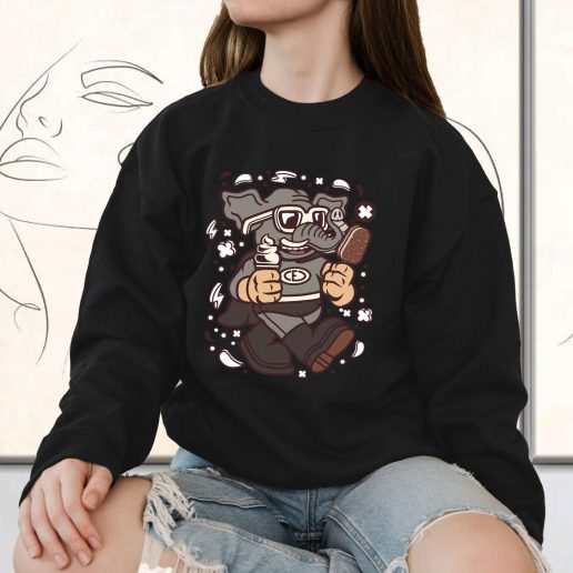 Vintage Sweatshirt Superfat Elephant Fashion Trends