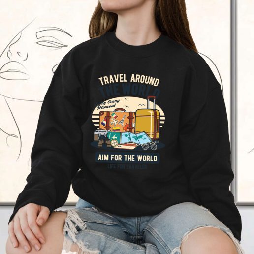 Vintage Sweatshirt Travel Around The World Fashion Trends