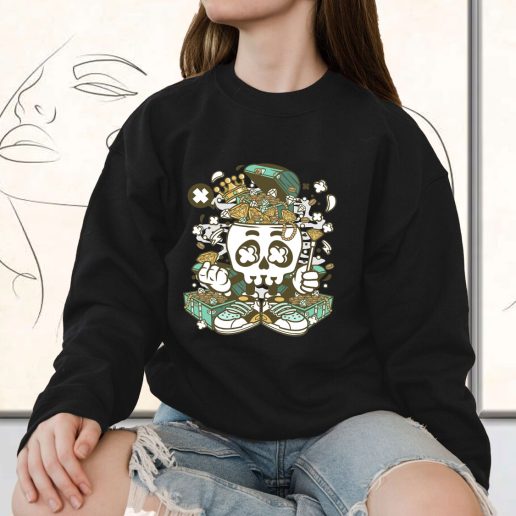 Vintage Sweatshirt Treasure Skull Head Fashion Trends