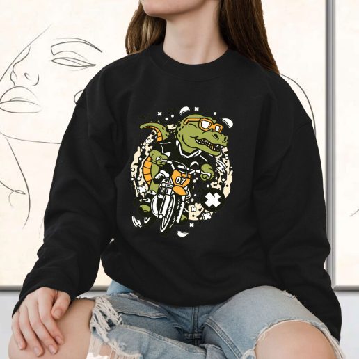 Vintage Sweatshirt Trex Motocross Rider Fashion Trends