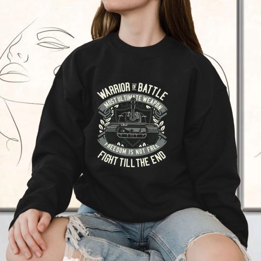 Vintage Sweatshirt Warrior Of Battle Fashion Trends