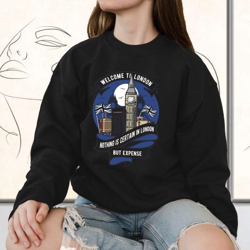 Vintage Sweatshirt Welcome To London Fashion Trends