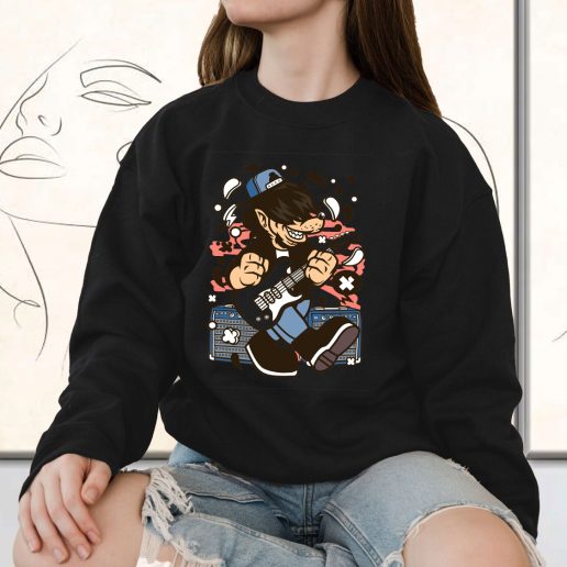 Vintage Sweatshirt Wolf Rocker Fashion Trends