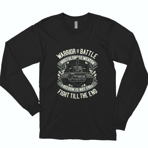 Warrior Of Battle Funny Long Sleeve T shirt