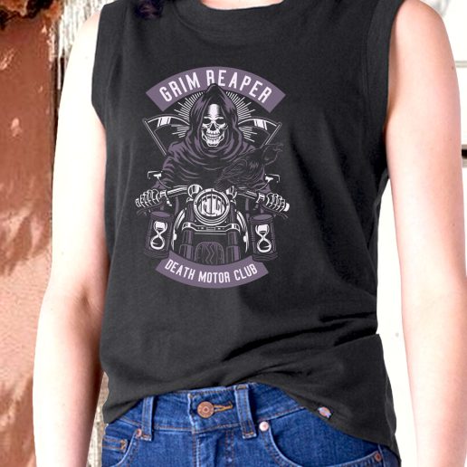 Aesthetic Tank Top Grim Reaper Motorcycle Fashion Trends