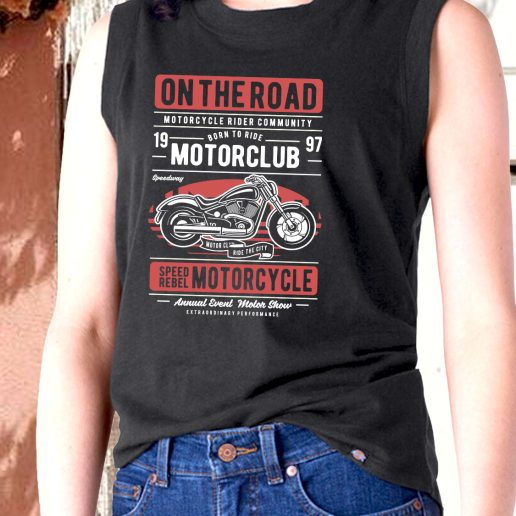 Aesthetic Tank Top Motorcycle On The Road Fashion Trends