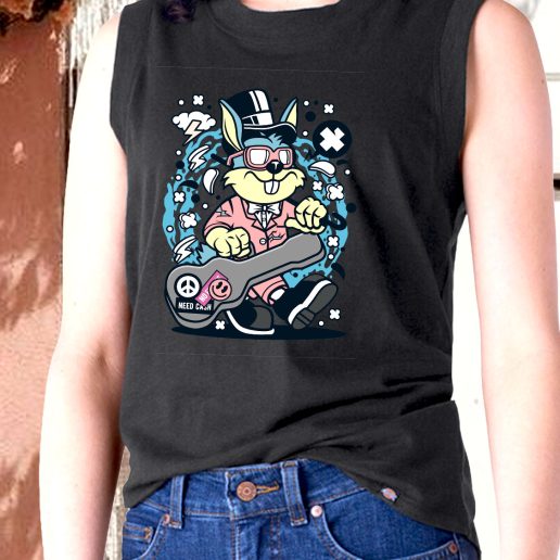 Aesthetic Tank Top Rabbit Guitar Fashion Trends