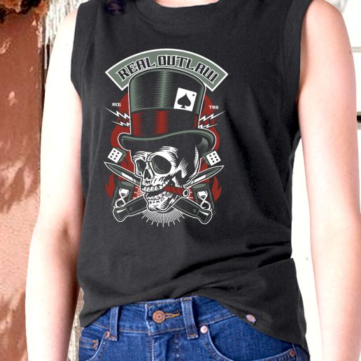 Aesthetic Tank Top Real Outlaw Skull Fashion Trends