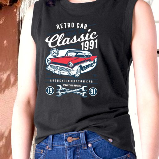 Aesthetic Tank Top Retro Classic Car Fashion Trends