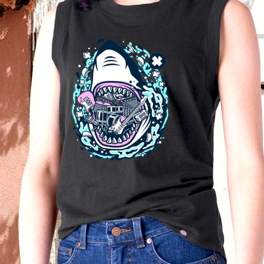 Aesthetic Tank Top Shark Rock Fashion Trends