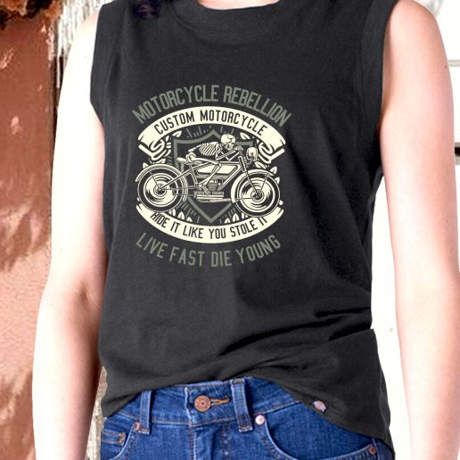 Aesthetic Tank Top Skull Rebel Motorcycle Fashion Trends