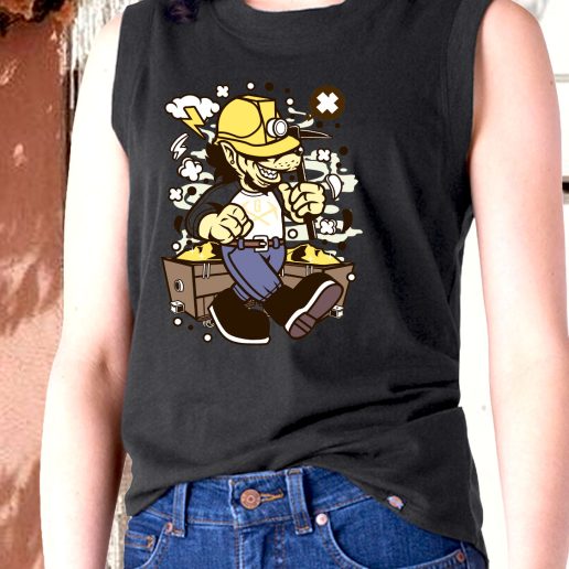 Aesthetic Tank Top Wolf Gold Miner Fashion Trends