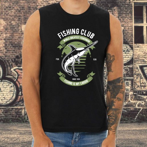 Athletic Tank Top Fishing Club Fashion Trends