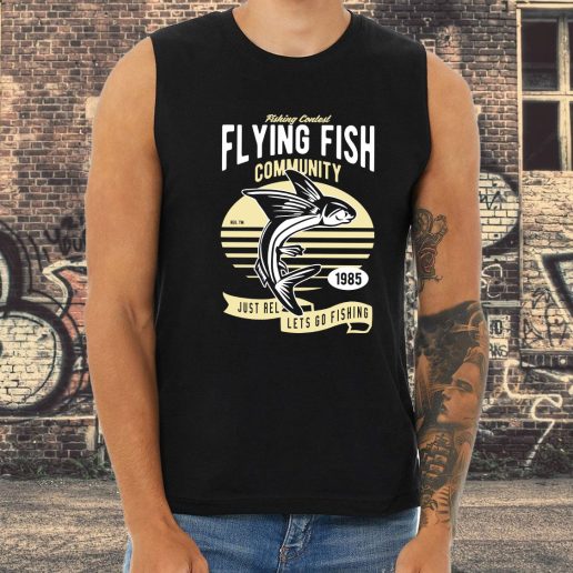 Athletic Tank Top Flying Fish Fashion Trends