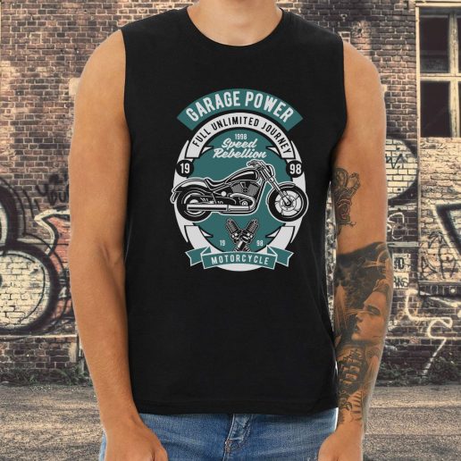 Athletic Tank Top Garage Power Motorcycle Fashion Trends