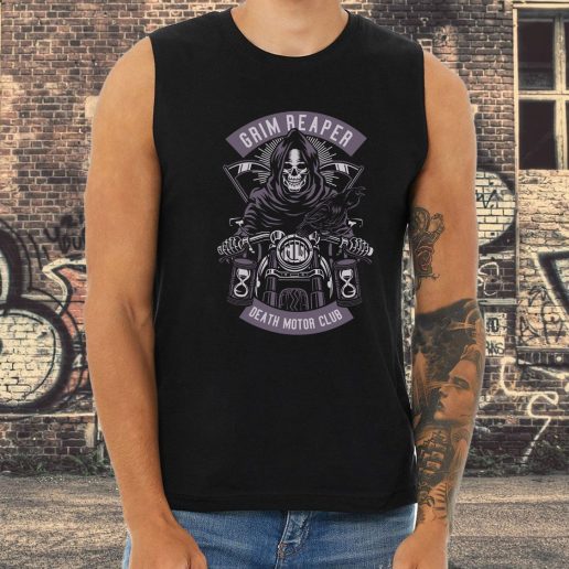 Athletic Tank Top Grim Reaper Motorcycle Fashion Trends