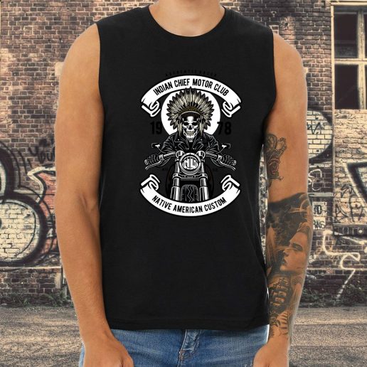 Athletic Tank Top Indian Chief Biker Fashion Trends