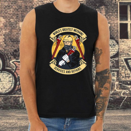 Athletic Tank Top Mechanic Man Fashion Trends