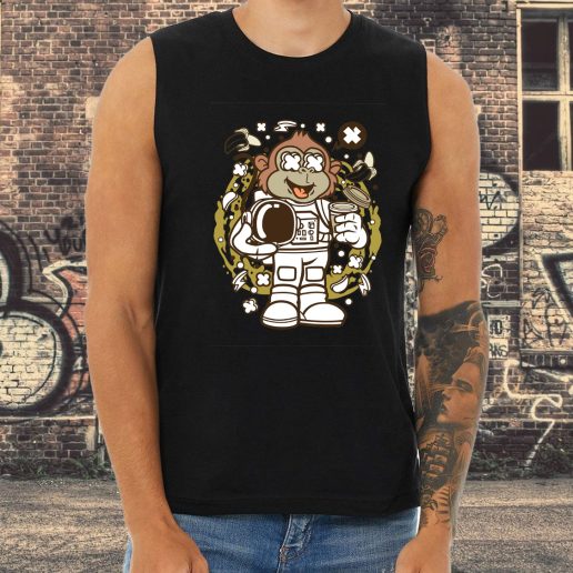 Athletic Tank Top Monkey Astronaut Fashion Trends