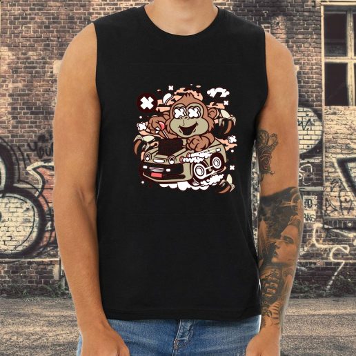 Athletic Tank Top Monkey Hotrod Fashion Trends