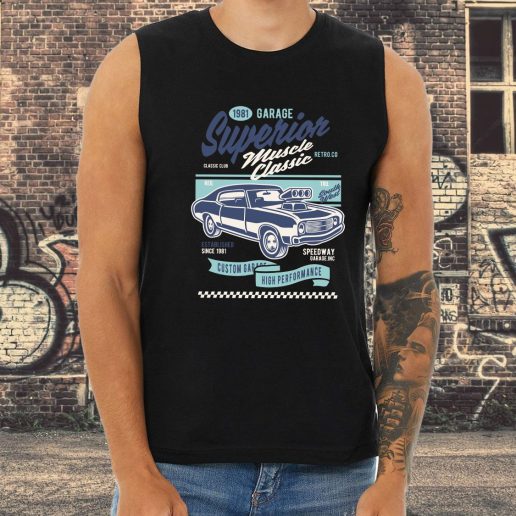 Athletic Tank Top Muscle Car Classic Fashion Trends