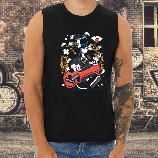 Athletic Tank Top Penguin Guitar Fashion Trends