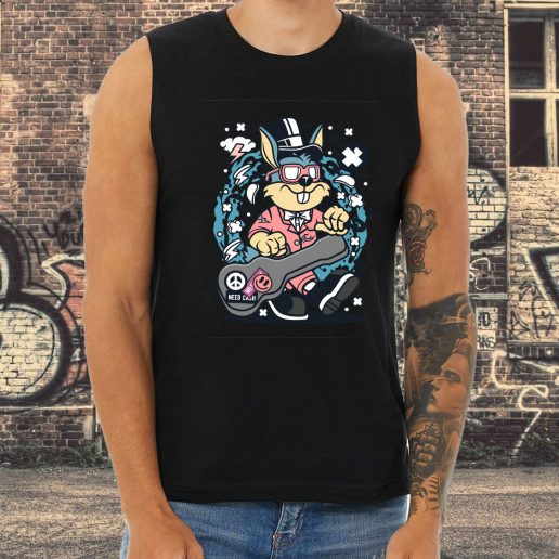 Athletic Tank Top Rabbit Guitar Fashion Trends