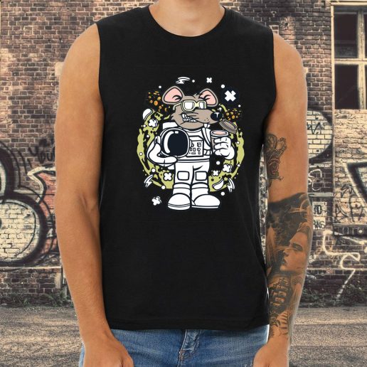 Athletic Tank Top Rat Astronaut Fashion Trends