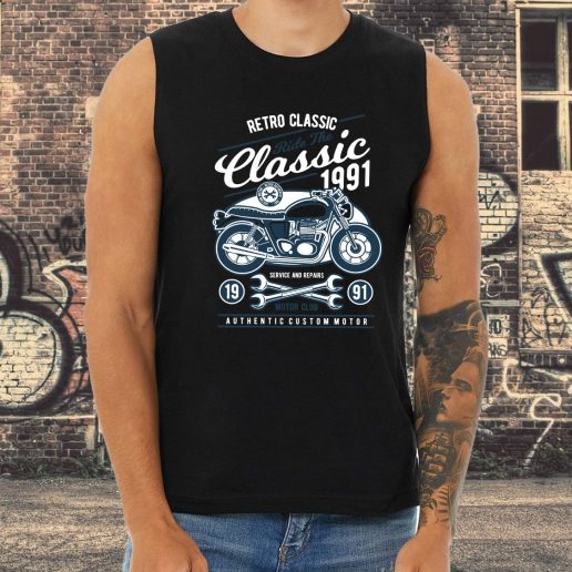 Athletic Tank Top Retro Classic Motorcycle Fashion Trends