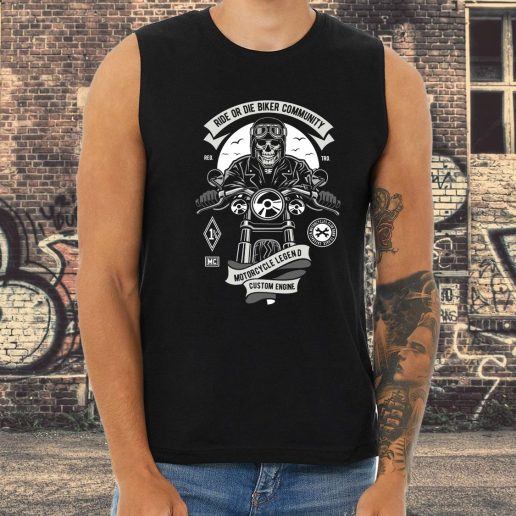 Athletic Tank Top Ride Or Die Biker Club Fashion Trends