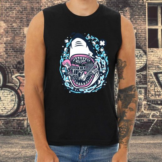 Athletic Tank Top Shark Rock Fashion Trends