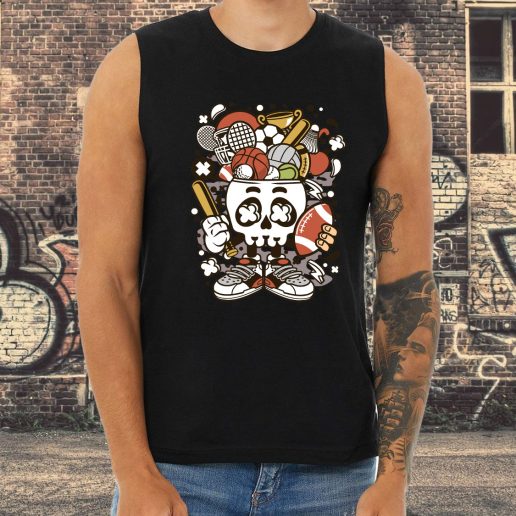 Athletic Tank Top Sports Skull Head Fashion Trends