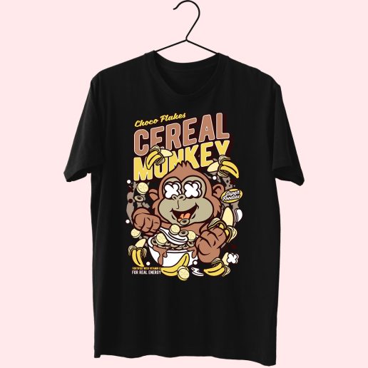 Cereal Monkey Funny Graphic T Shirt.jpeg